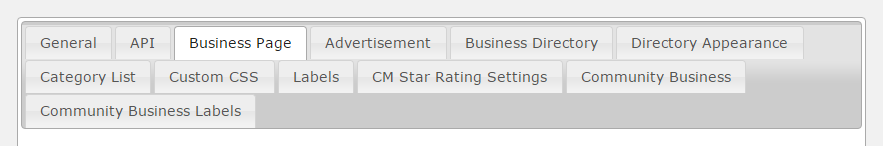 Business page settings - WordPress Business Directory