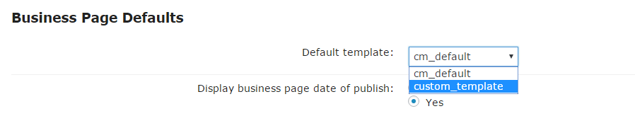 Choosing custom template for the business page - WordPress Directory Plugin