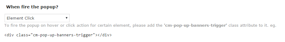 Setting up when to fire the popup - Popup Campaign Plugin