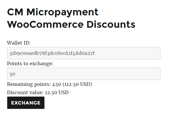 Changing points to WooCommerce discounts - WordPress User Wallet Credit System