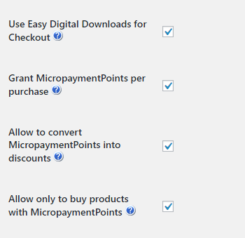 EDD integration settings - Points and Rewards Plugin