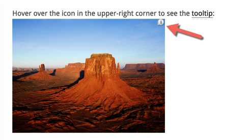 Icon for displaying tooltip on the image - WordPress as a Wiki