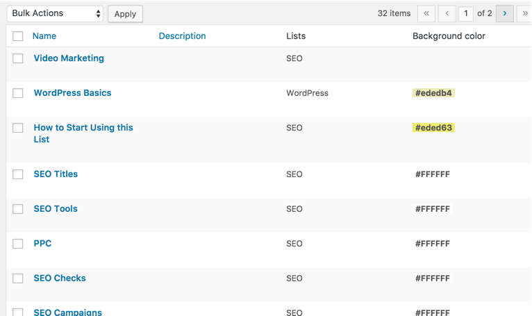 Managing categories - WordPress Content Aggregation