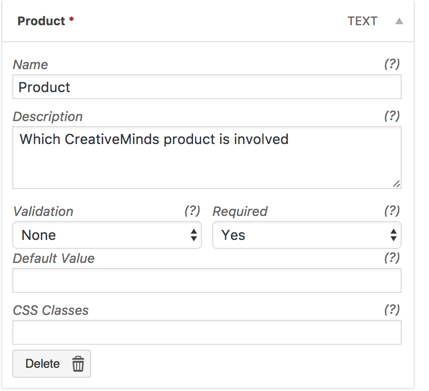 Settings of the text field - Best WordPress Scheduling Plugin