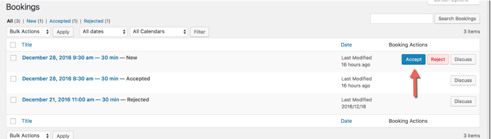 Manual booking acception - Best WordPress Scheduling Plugin