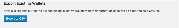 Exporting existing wallets to CSV - Points and Rewards Plugin
