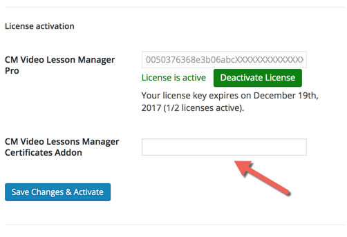 Activating the add-on - Install the WordPress LMS Plugin