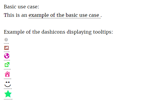 Front-end result - Glossary Plugin WordPress