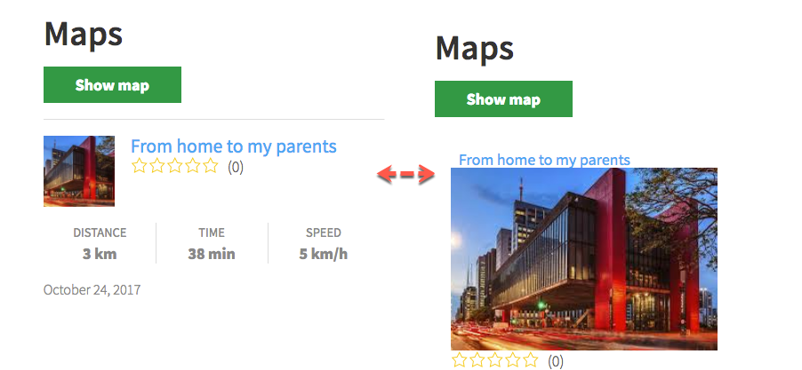 Examples of the List and Tiles views - Travel Plugins For WordPress