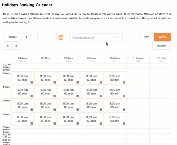 Process of booking appointments - Booking Plugin WordPress