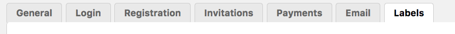 Labels settings - WordPress Custom Login
