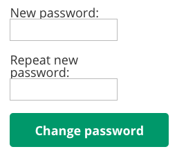 Form for changing the password - WordPress Login Plugin