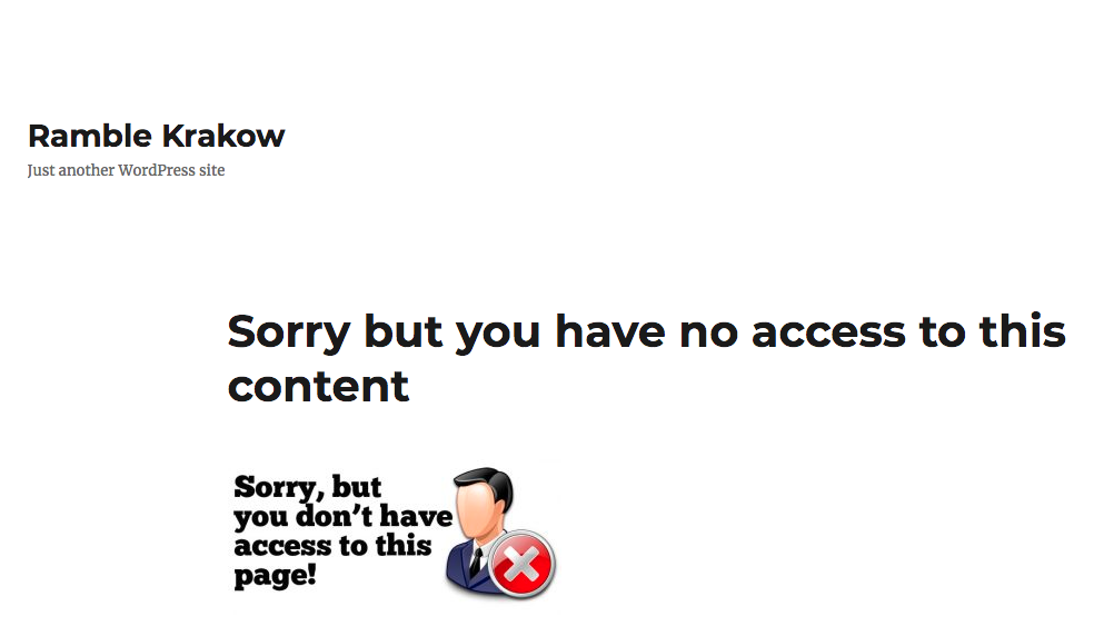 'Access denied' page - Content Gate