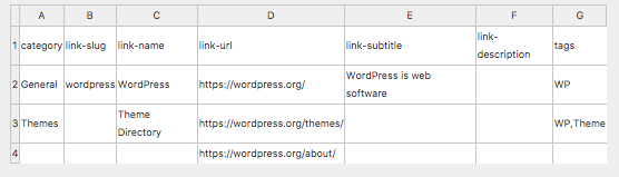 CSV example - WordPress Knowledge Base Plugin