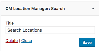 Search bar widget settings - Store Locator WordPress Plugin