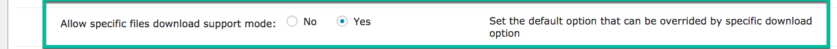 Allow specific files download support mode setting - WP File Download Plugin