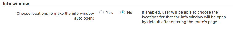 Info window settings - WordPress + Map Show Route Between Markers