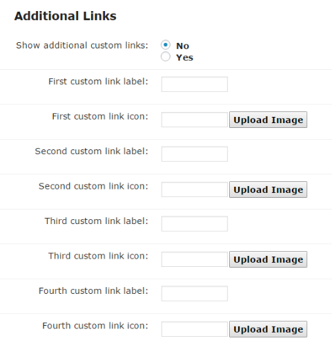 Additional links settings - Business Directory Plugin