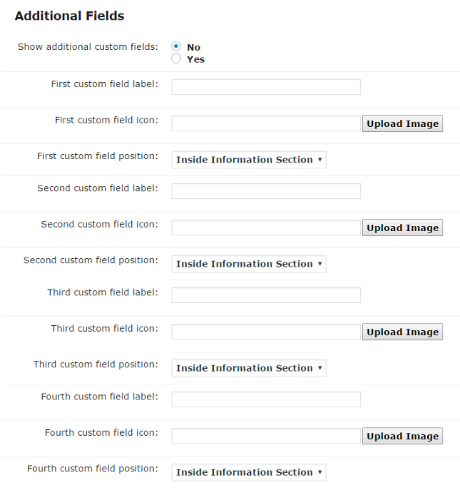 Additional fields settings - WordPress Business Directory