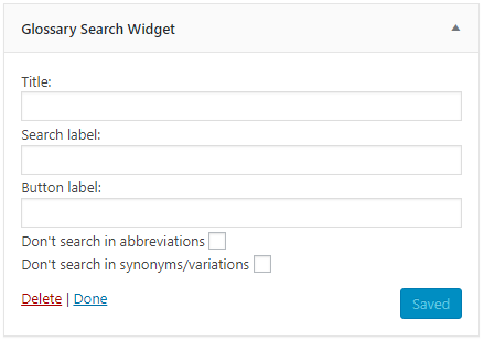 Glossary search widget - WordPress Internal Linking Plugin