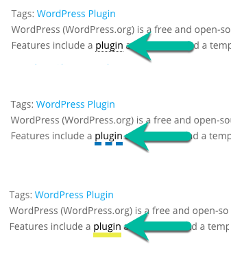 Examples of custom highlighting styles - Wiki WordPress Plugin