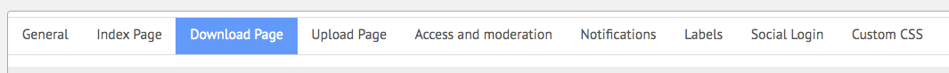 Navigation to Download Page settings - File Download Plugin