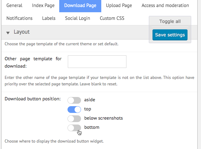 Choosing a position for a download button - File Download Plugin