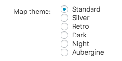Choosing a map theme - Store Locator WordPress Plugin