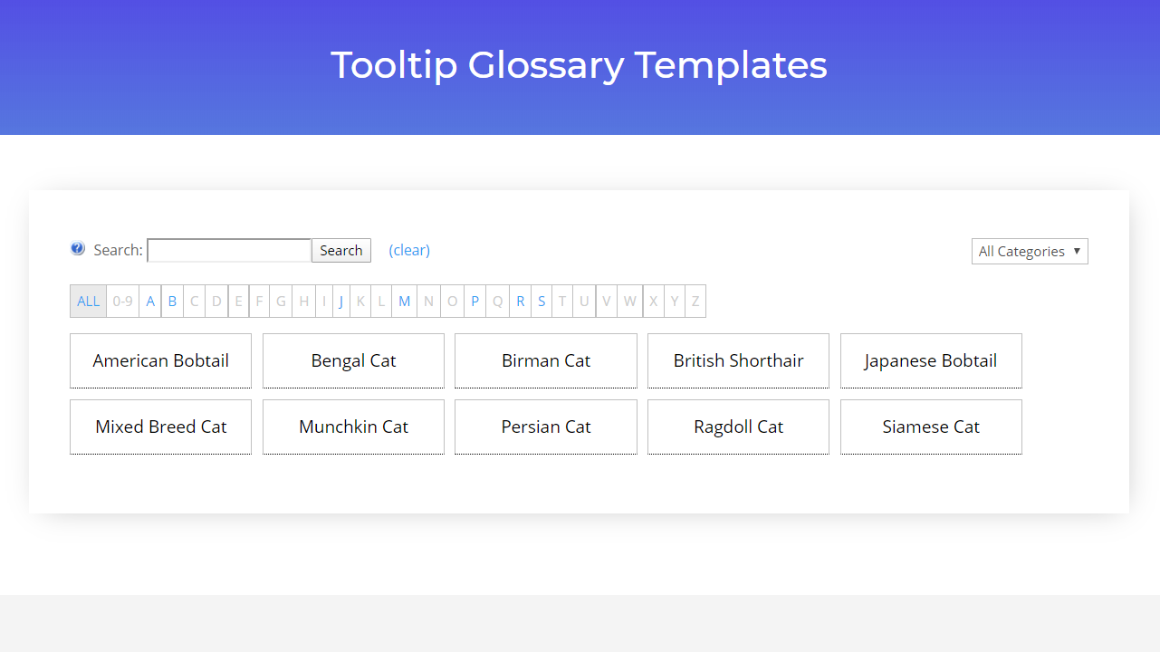 Big tiles style - Tooltip Plugin WordPress