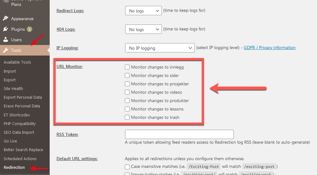 Redirection Troubleshooting - WordPress Video Lessons Plugin