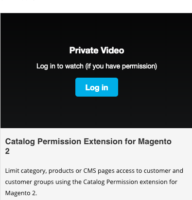 Example of the private video - WordPress Video Course Plugin