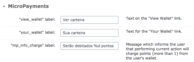 MicroPayments integration labels for WordPress discussion forum - WordPress Point System