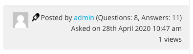 Example of the forum badge - WordPress Q and A Plugin