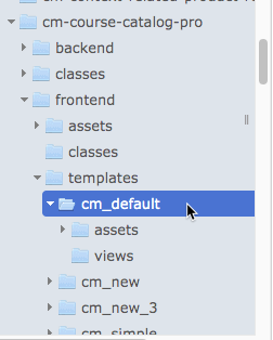 Locating the templates folder