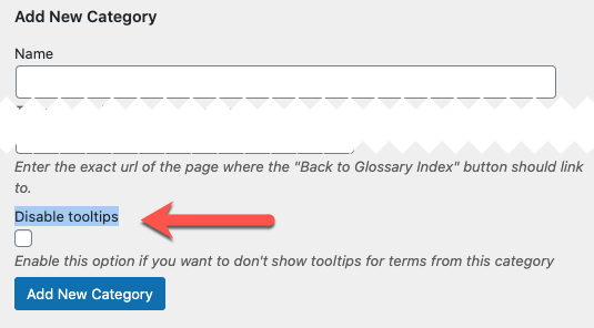 Disabling tooltips for a category - WordPress Knowledge Base Plugin