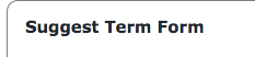 Suggest term form settings section - Wiki WordPress Plugin
