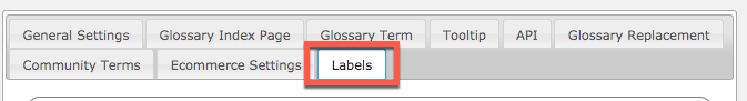 Labels settings - Wiki for WordPress