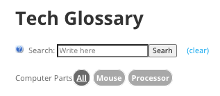 Example of the custom taxonomy - Tooltip WordPress Plugin