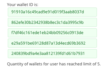 Reaching the wallets limit per user - WordPress MicroPayments