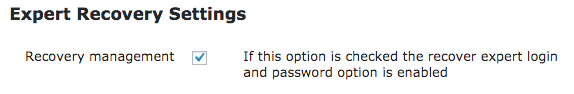 Enabling recovery management - WordPress Plugin for Member Directory