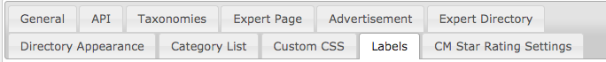 Labels settings tab - WordPress Member Directory Plugin