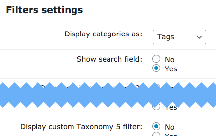 Business Directory filters settings - WordPress Directory Listing Plugin