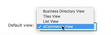 Choosing eCommerce View - WordPress Business Directory Plugin