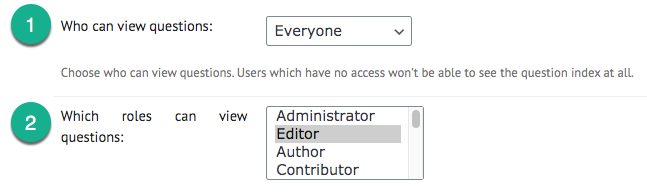 Access and moderation settings for the forum - WordPress Forum Plugin