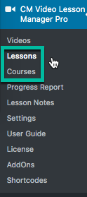 Managing lessons and courses - LMS in WordPress