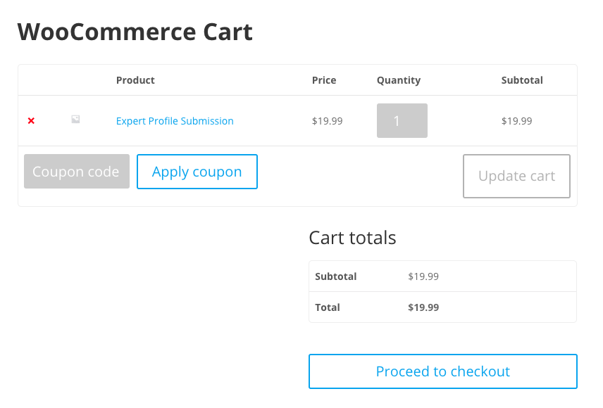 Cart page - WP Member Directory Plugin