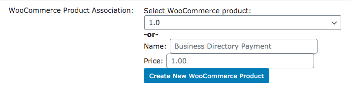 Creating payment products for business listings - WordPress Directory Listing Plugin