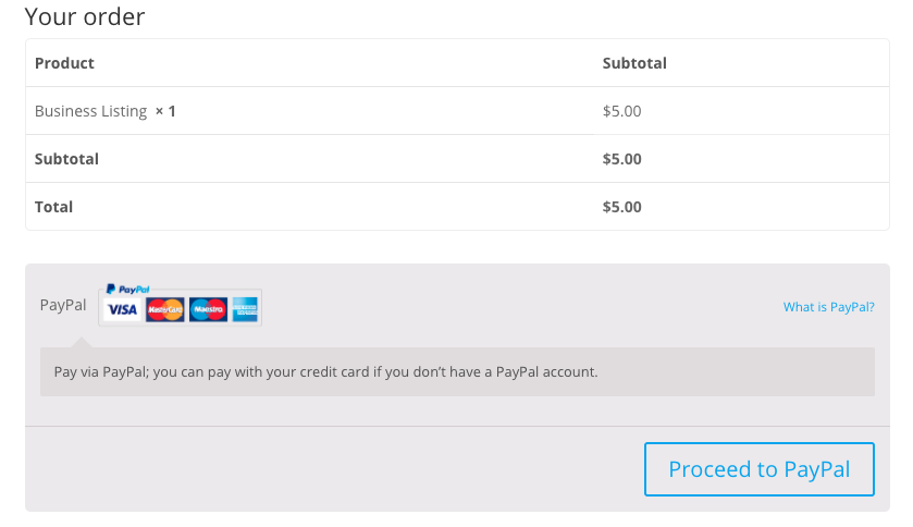 Payment Page