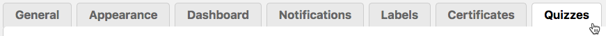 Quizzes settings - LMS in WordPress