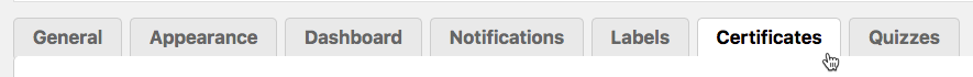 Certificates settings - Online Course WordPress Plugin